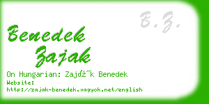 benedek zajak business card